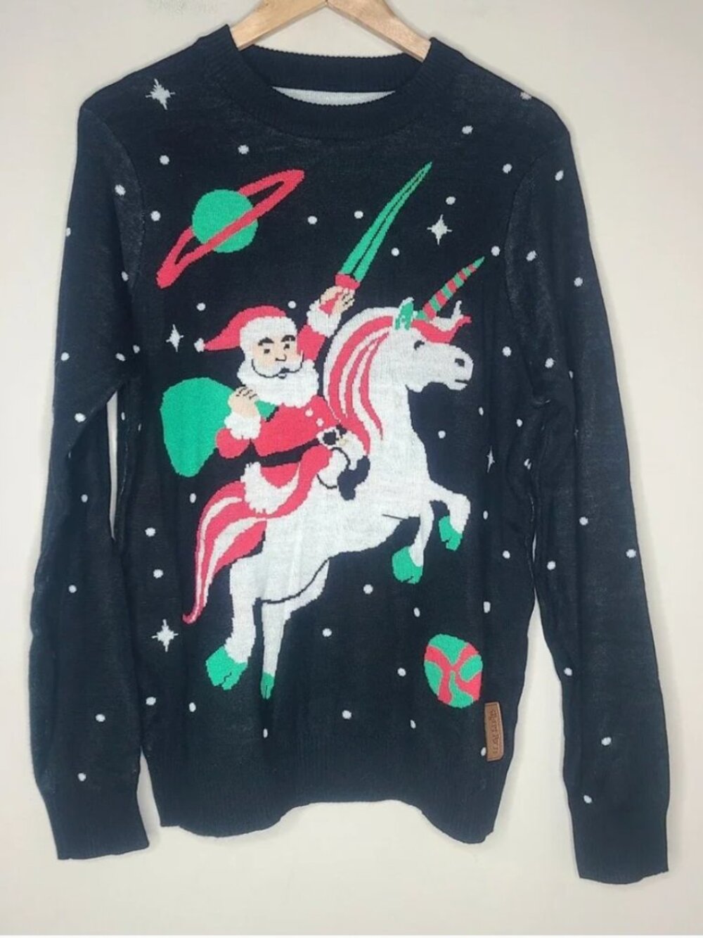 Tipsy Elves Santa Unicorn Christmas Sweater
